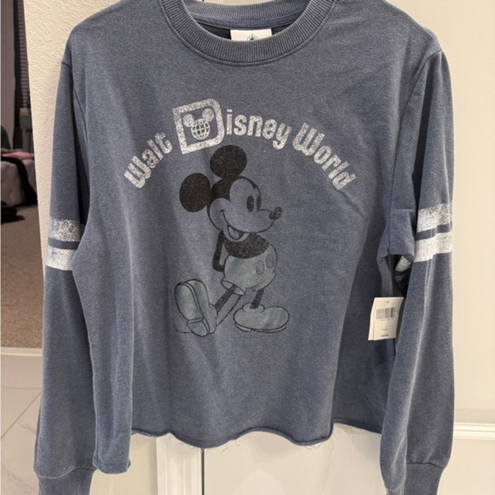 NWT Walt Disney World Mickey Mouse blue long sleeve shirt Disney Parks